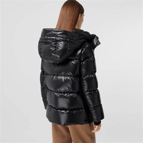 burberry logo appliqué detachable hood puffer coat|Women’s Puffer Jackets .